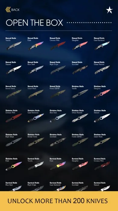 Knife games case opener سکرین شاٹس