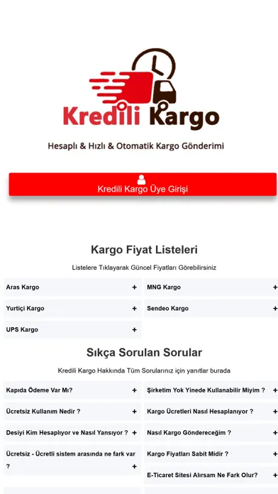 Kredili Kargo Sistemi应用截图