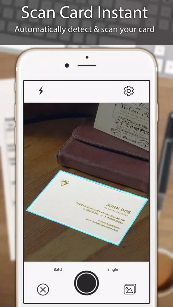 Business Card Scanner, Reader Screenshots