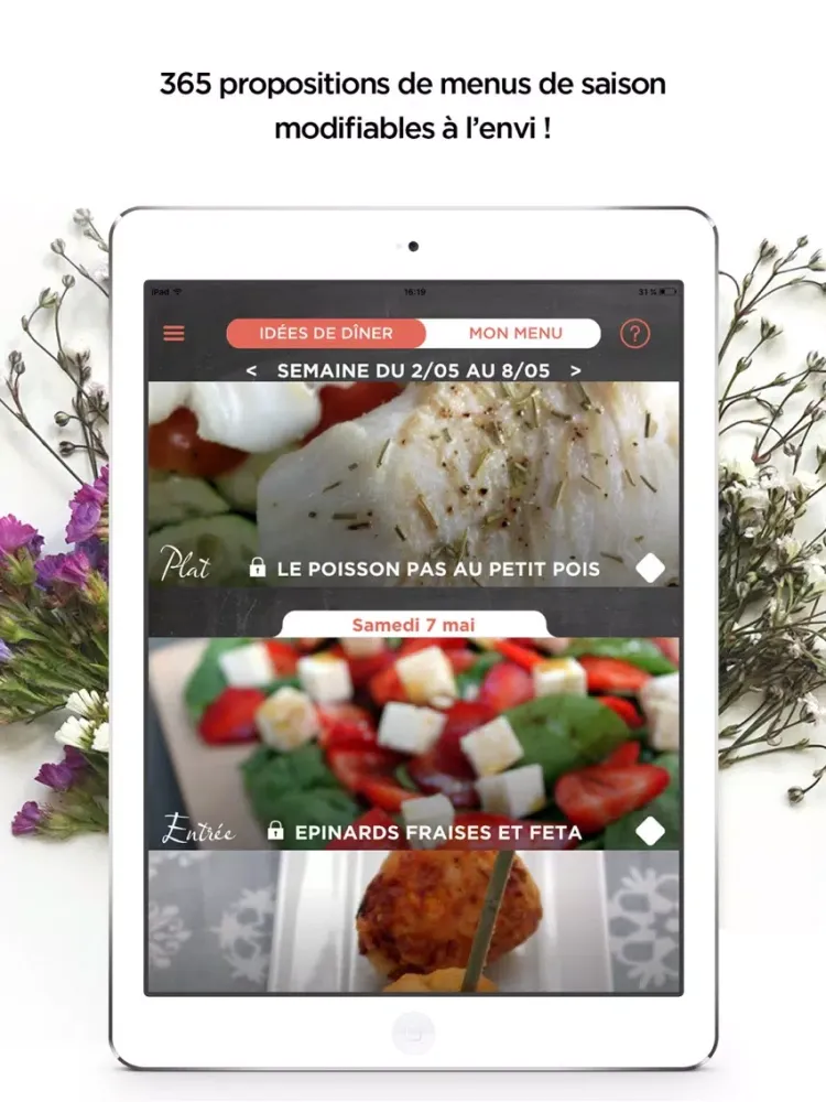 Aux Petits Oignons - Mes Menus iPad 应用截图