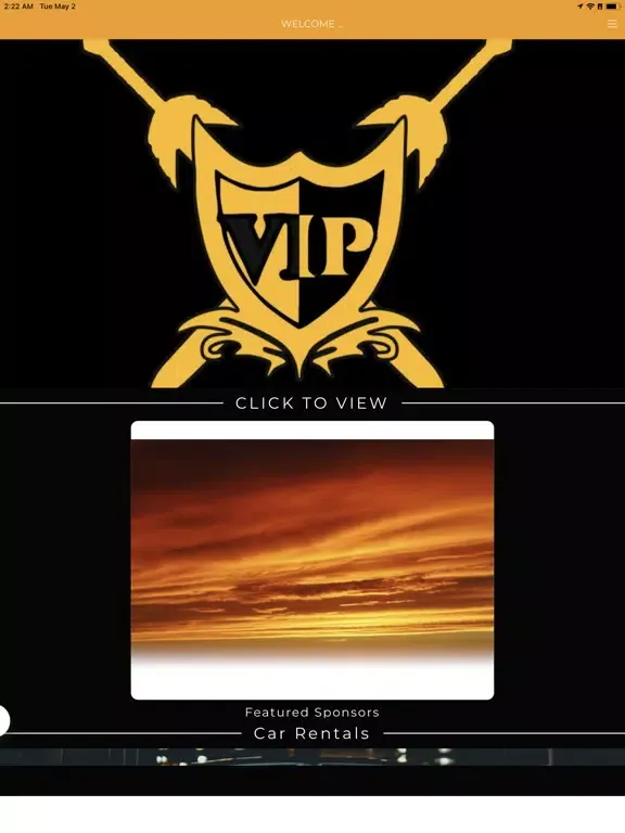Ảnh chụp màn hình của VIP Rentals Global iPad 