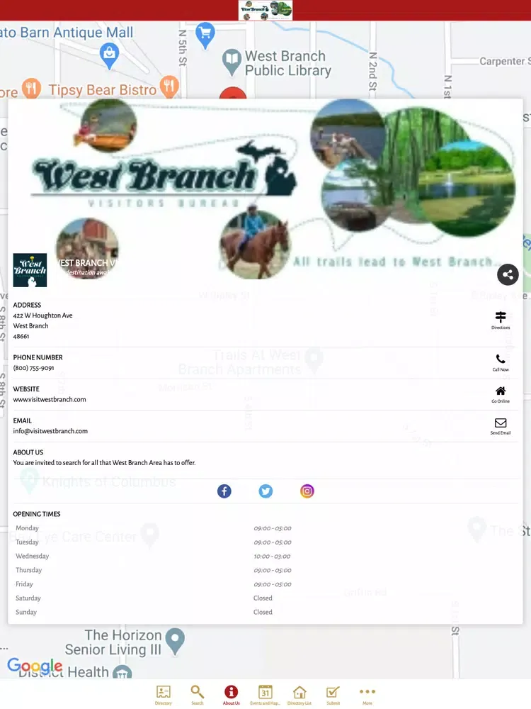 Captures d'écran de West Branch MI iPad 