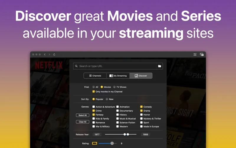 Friendly Streaming Browser Screenshots