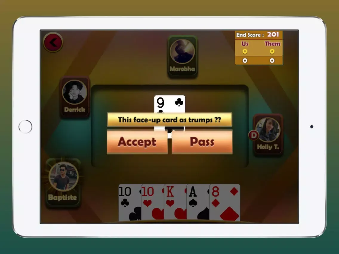 Frence Belote iPad  Screenshots