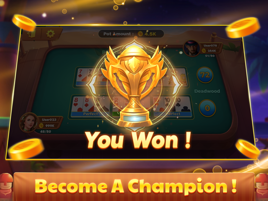 Gin Rummy - Straight, Oklahoma iPad  스크린샷