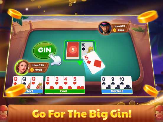 Gin Rummy - Straight, Oklahoma iPad  스크린샷