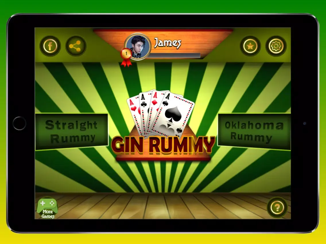 Gin Rummy Pro iPad  سکرین شاٹس