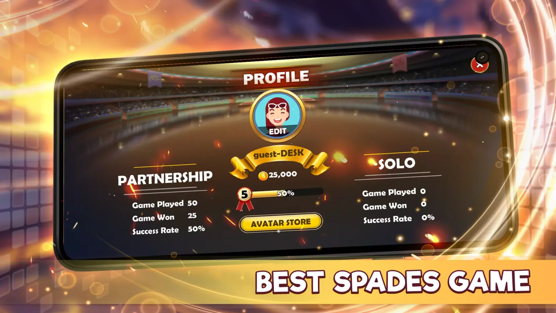 ภาพหน้าจอของ Spades Pro