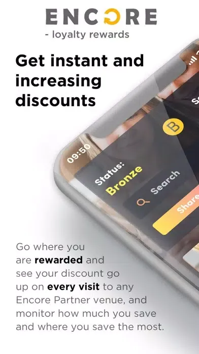 Tangkapan layar Encore Rewards
