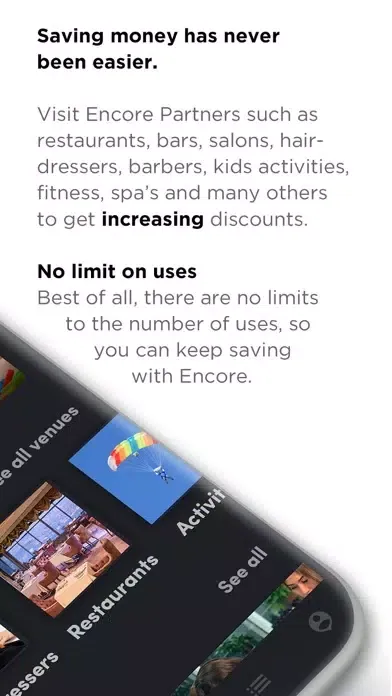 Tangkapan layar Encore Rewards
