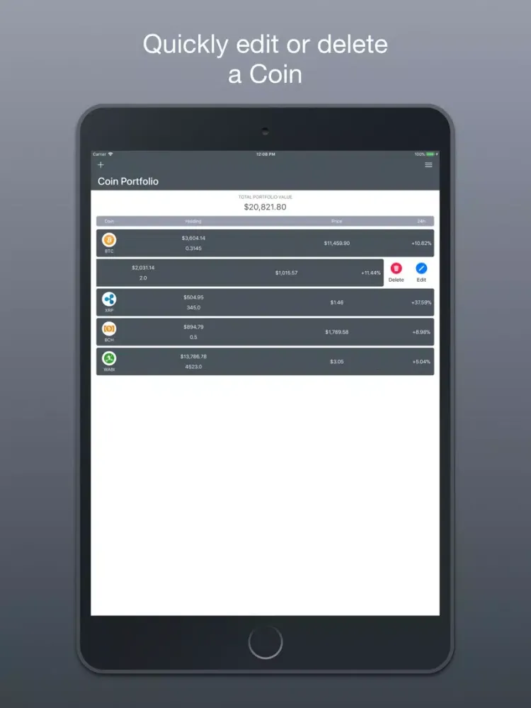 Coin Portfolio - Tracking iPad  سکرین شاٹس