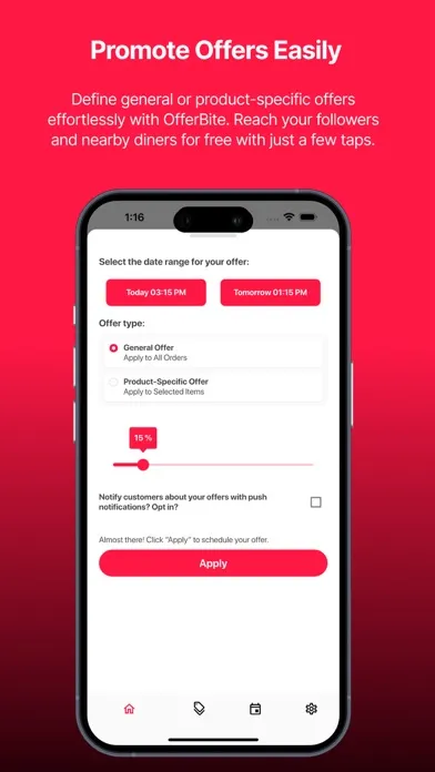 Capturas de tela do OfferBite: Restaurant Assist