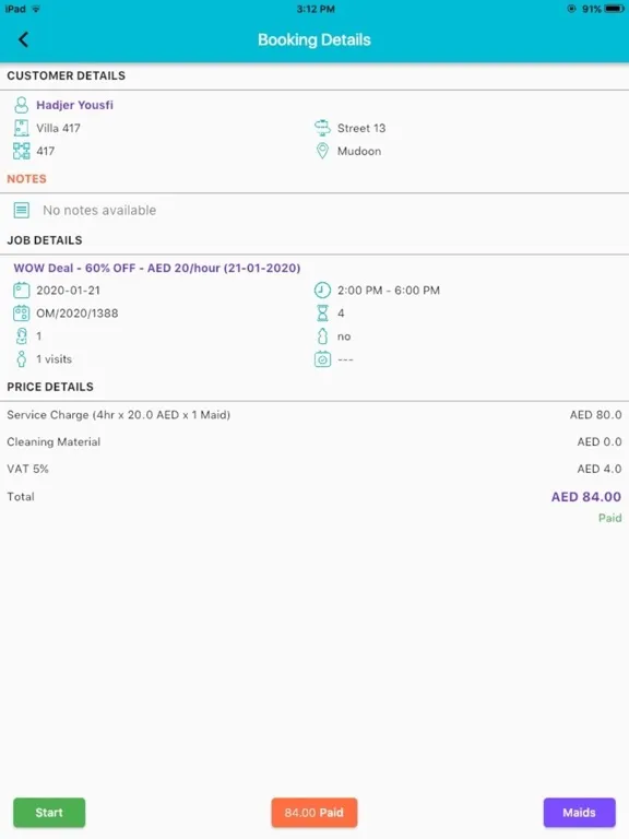 Offer Maids Partner Dubai iPad  Screenshots