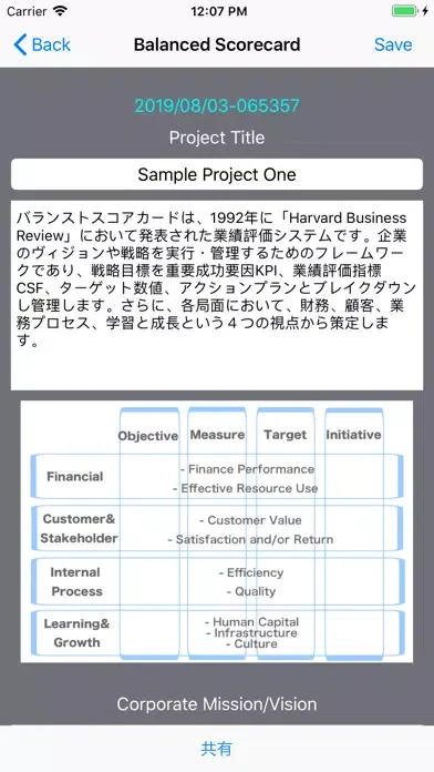 Captures d'écran de コンサルティング・ツール