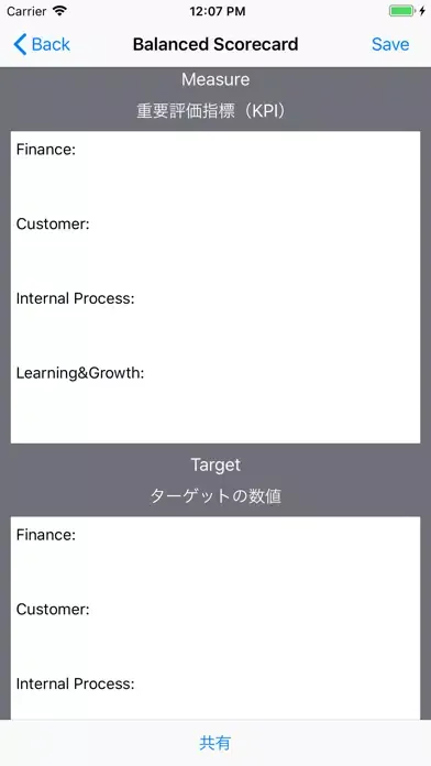 Captures d'écran de コンサルティング・ツール