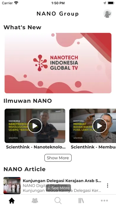 NANO Digital Platform Screenshots