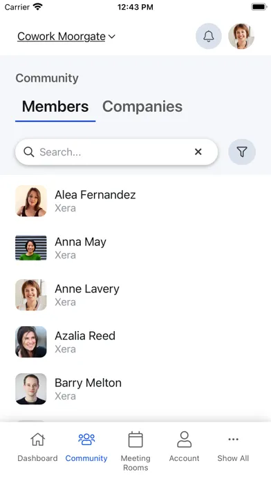 OfficeRnD Members Screenshots