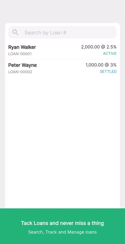 Loan Management System Screenshots