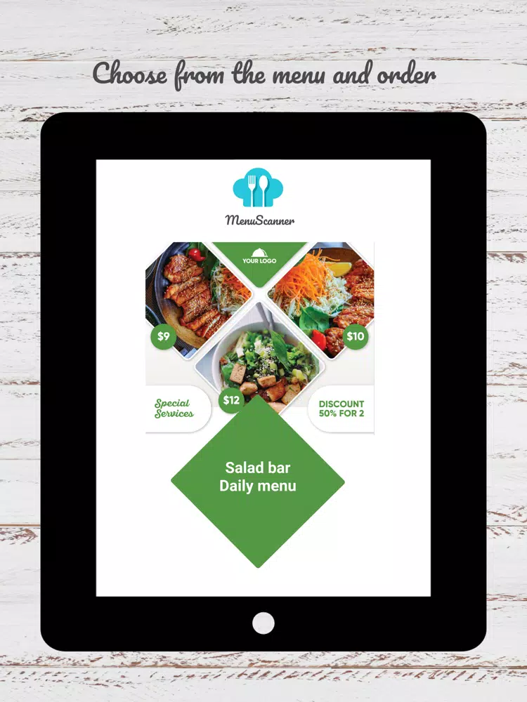 Ảnh chụp màn hình của MenuScanner iPad 