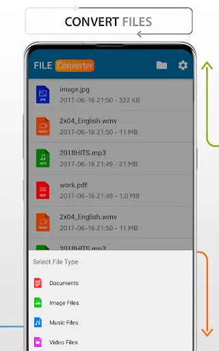 Captures d'écran de Files Converter music docs PDF