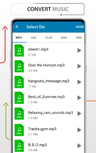 Captures d'écran de Files Converter music docs PDF