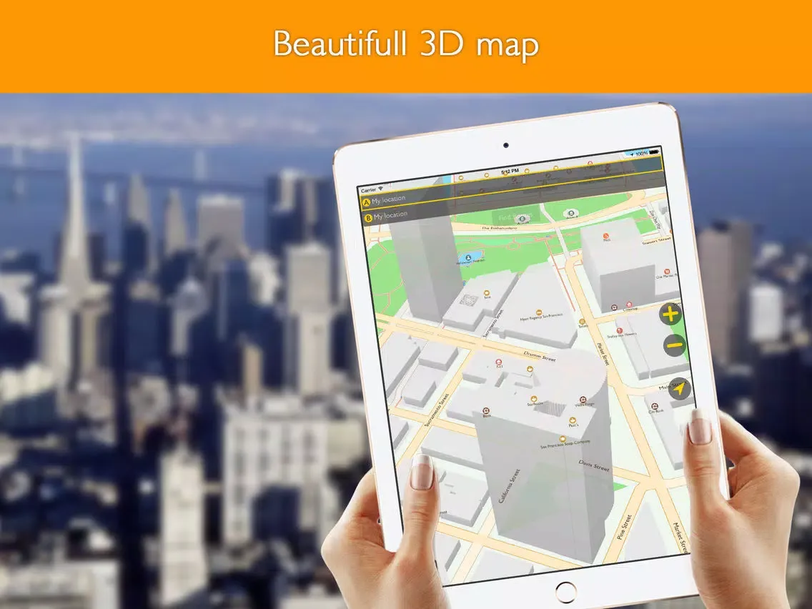 San Francisco offline map with public transport route planner for my journey iPad  स्क्रीनशॉट