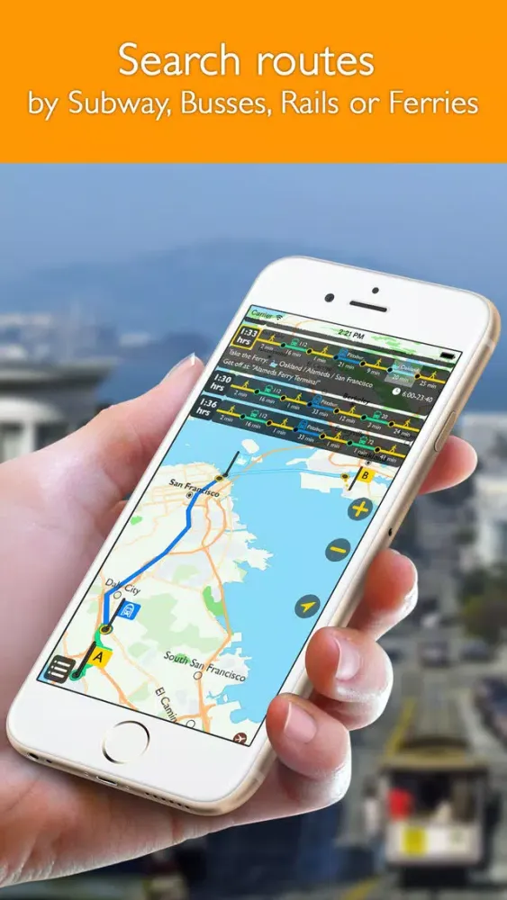 San Francisco offline map with public transport route planner for my journey स्क्रीनशॉट