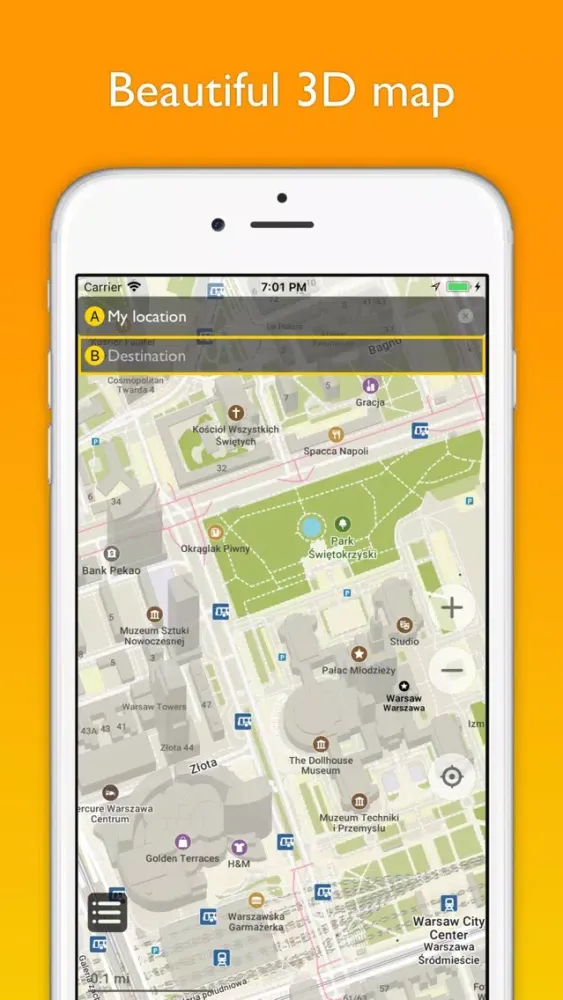 Warsaw offline map & transport سکرین شاٹس