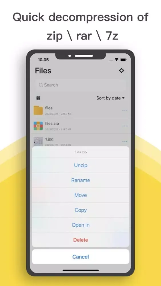 Capturas de tela do File Extractor : File zip&rar