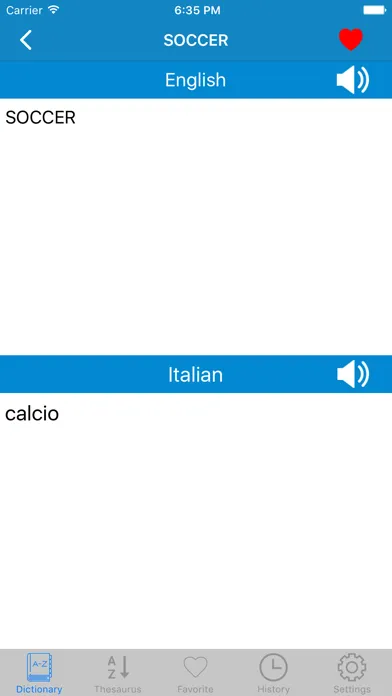 Italian to English & English to Italian Dictionary应用截图