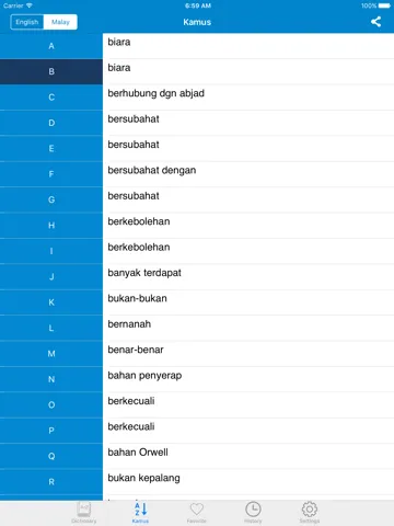 English to Malay & Malay to English Offline Dictionary iPad  স্ক্রিনশট