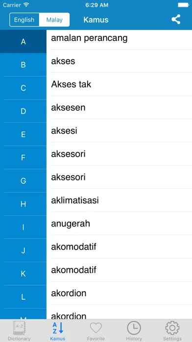 English to Malay & Malay to English Offline Dictionary স্ক্রিনশট