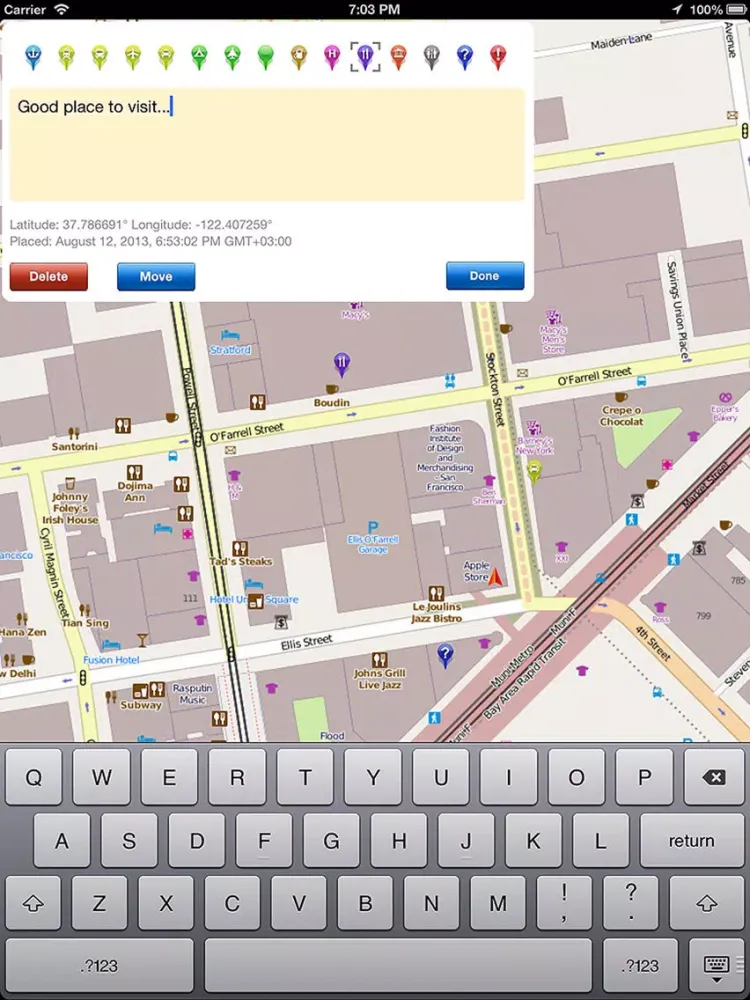 ภาพหน้าจอของ Offline Map & GPS Navigator iPad 