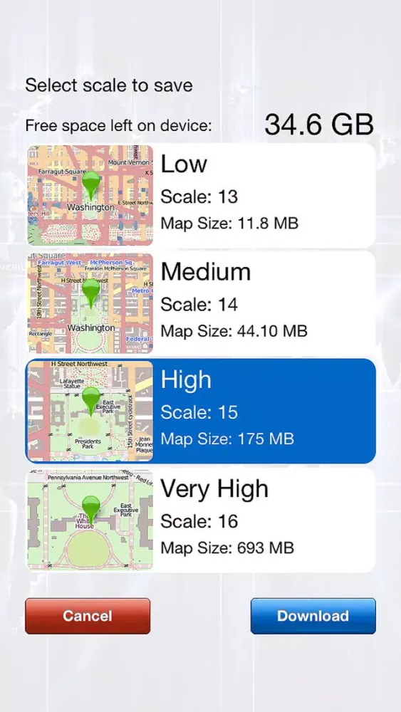 ภาพหน้าจอของ Offline Map & GPS Navigator