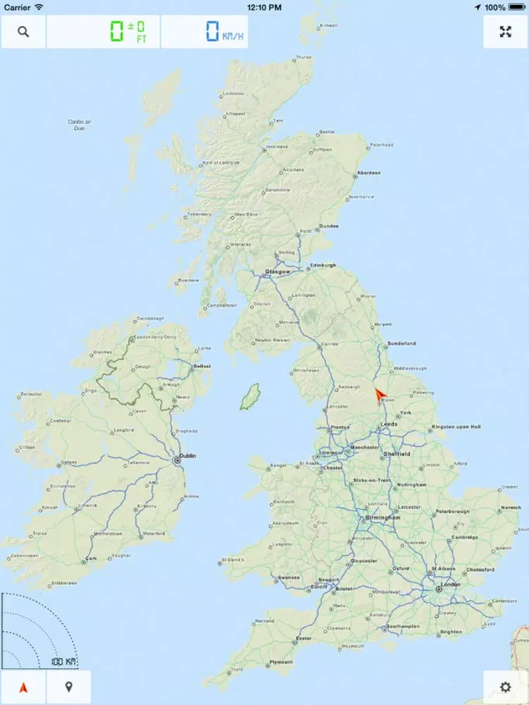 ภาพหน้าจอของ United Kingdom (UK), England, Scotland and Ireland - Offline Map & GPS Navigator iPad 