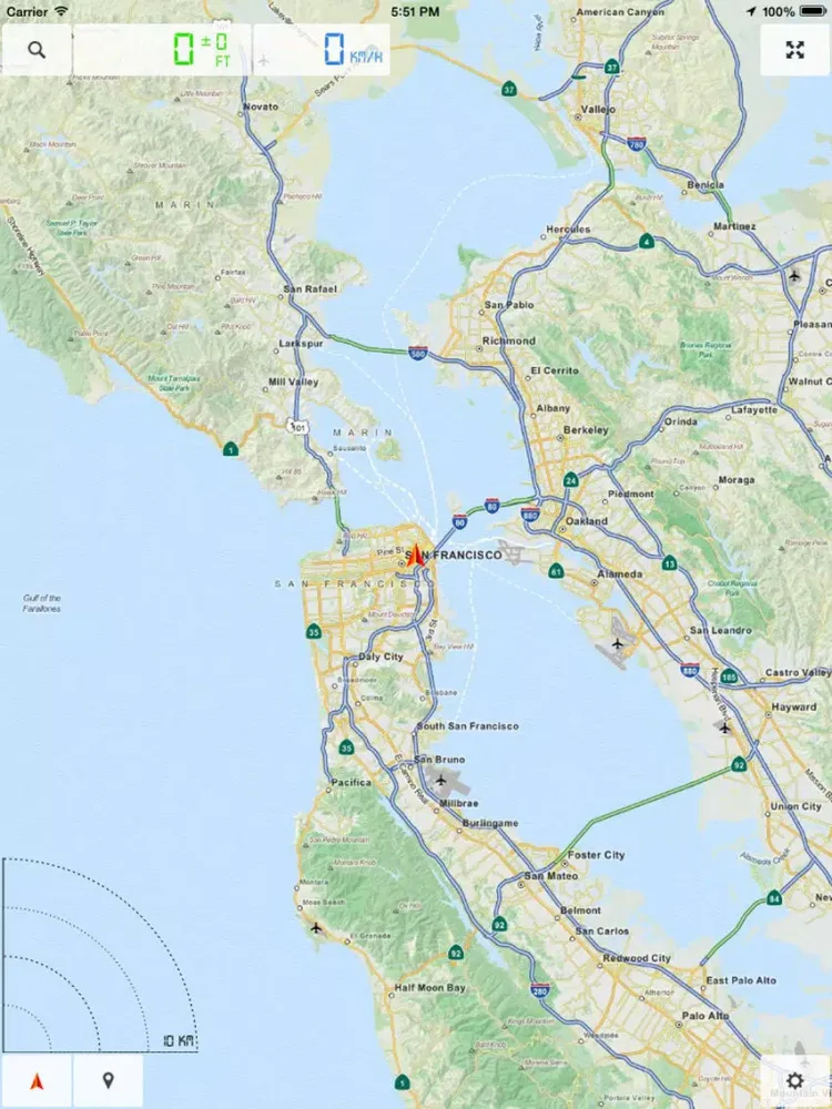America, United States (US) - Offline Map & GPS Navigator iPad 应用截图