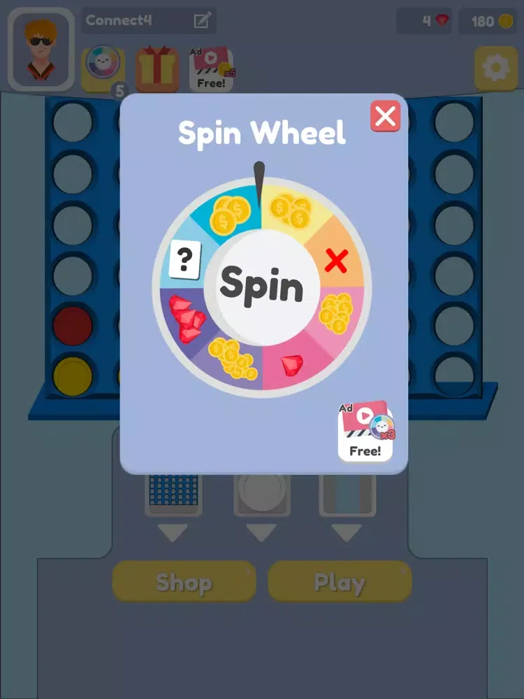Capturas de tela do 4 in a row online connect four iPad 
