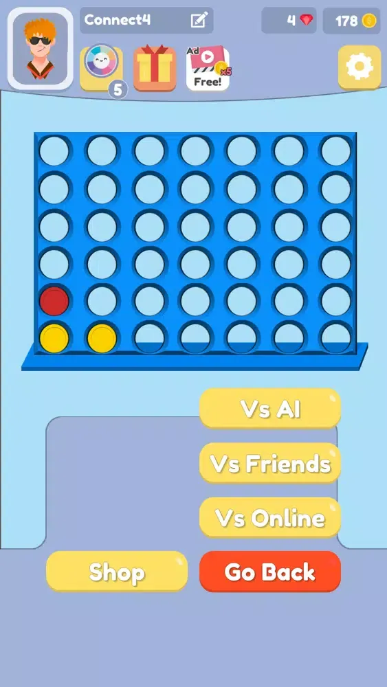 Capturas de tela do 4 in a row online connect four
