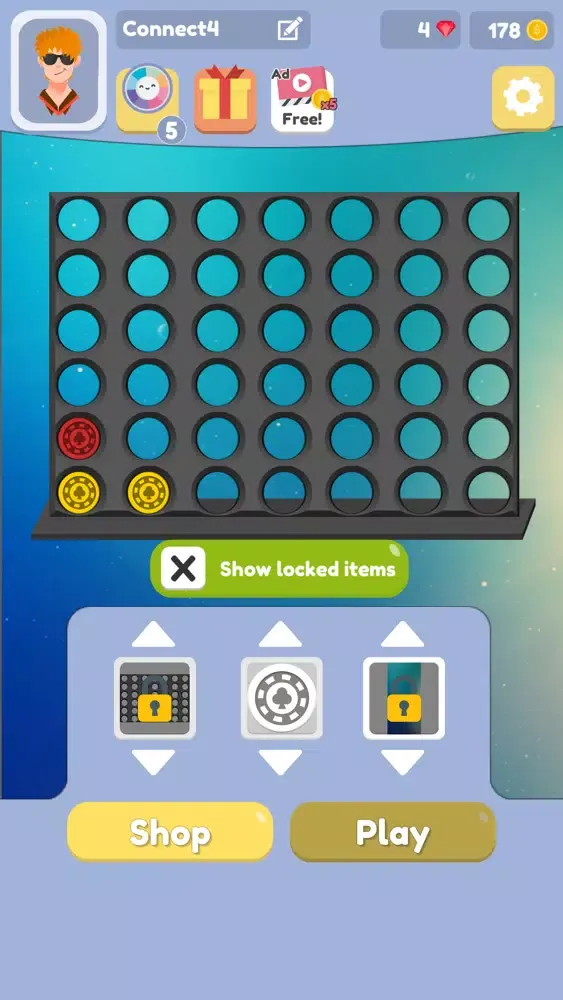 Capturas de tela do 4 in a row online connect four