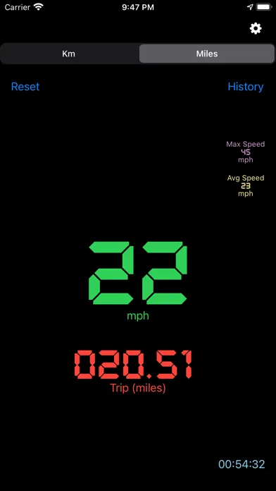 ภาพหน้าจอของ Mph Kmh Counter (Speedometer)