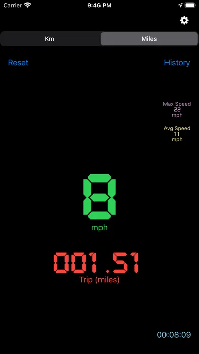 ภาพหน้าจอของ Mph Kmh Counter (Speedometer)