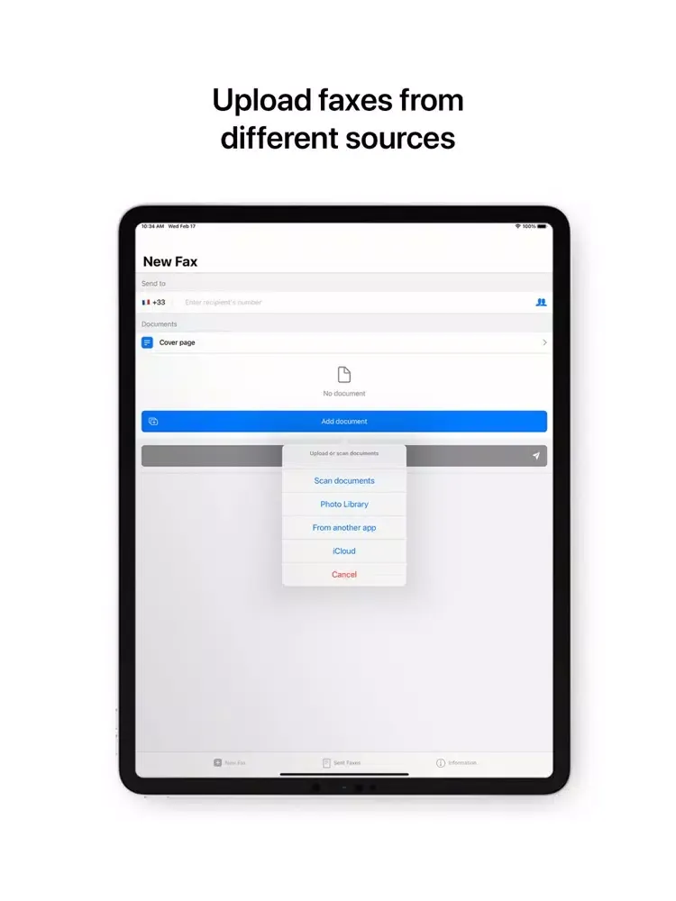 FAX App Send FAX from iPhone iPad  Screenshots