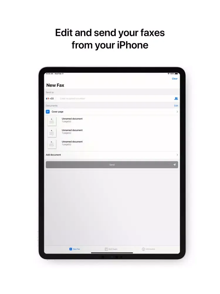 FAX App Send FAX from iPhone iPad  Screenshots