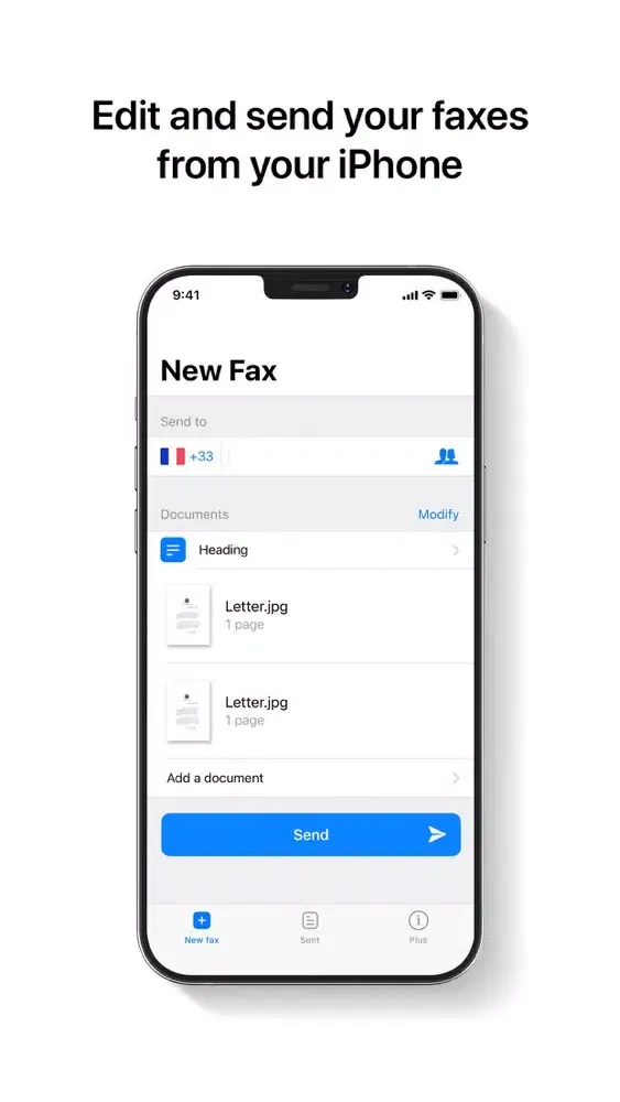 FAX App Send FAX from iPhone Screenshots