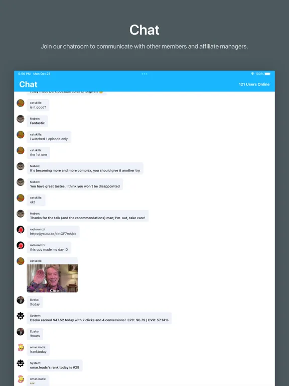 Capturas de tela do OGAds Earnings iPad 