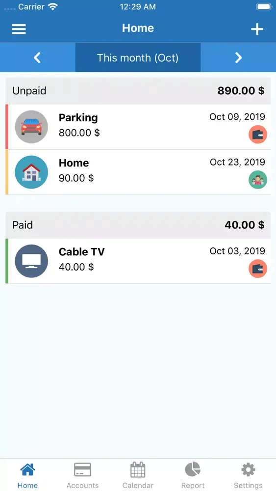 Screenshot di nBills - Bills Manager
