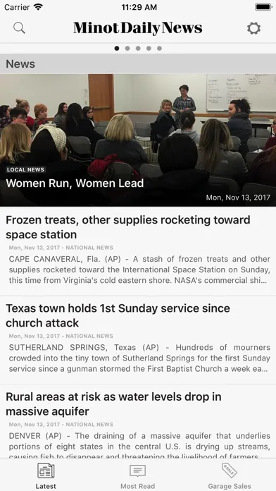 Capturas de tela do Minot Daily News