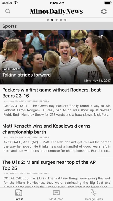 Capturas de tela do Minot Daily News