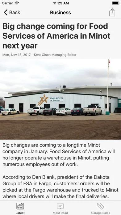 Capturas de tela do Minot Daily News