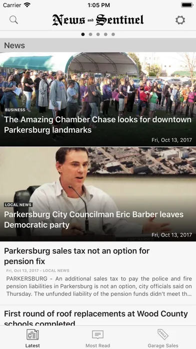 Parkersburg News and Sentinel Screenshots